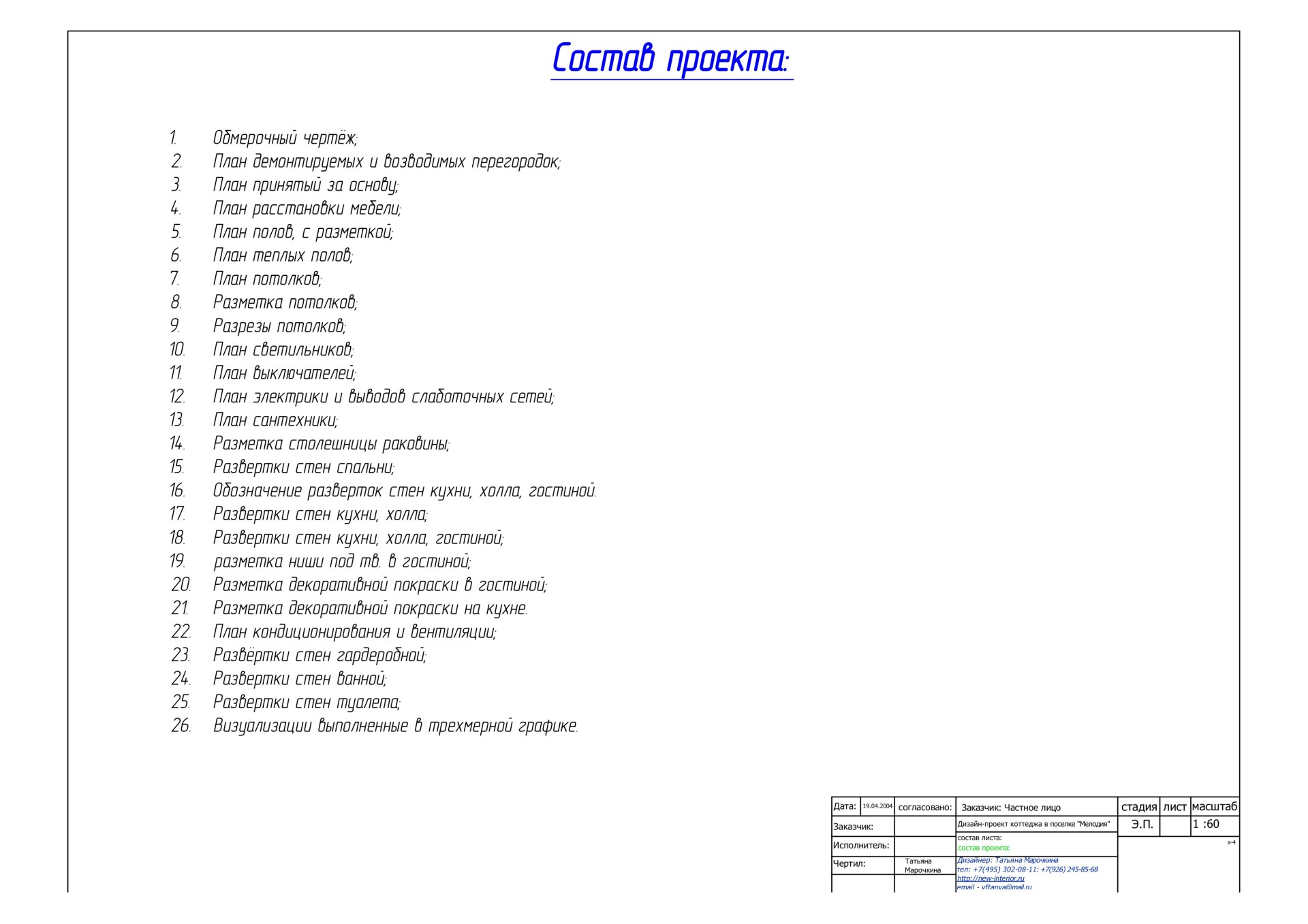 состав проекта